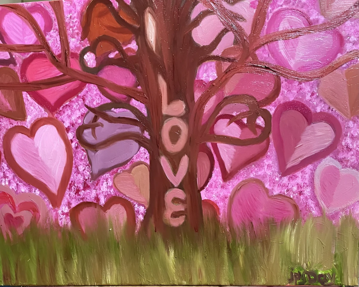 A Valentine Love, Painting - Oil On Canvas by Dora Ybarra