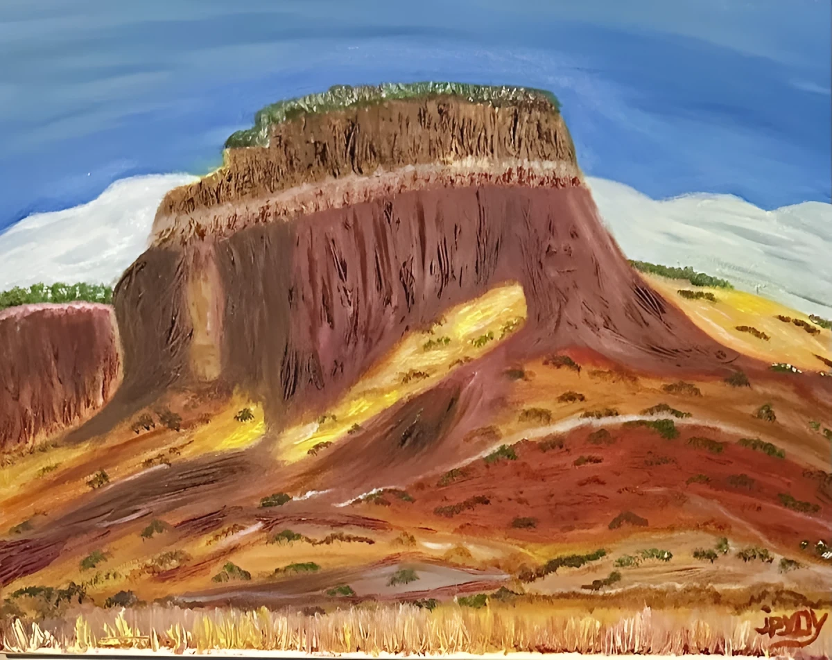 Abiquiu Pats Love Land, Painting - Oil On Canvas by Dora Ybarra