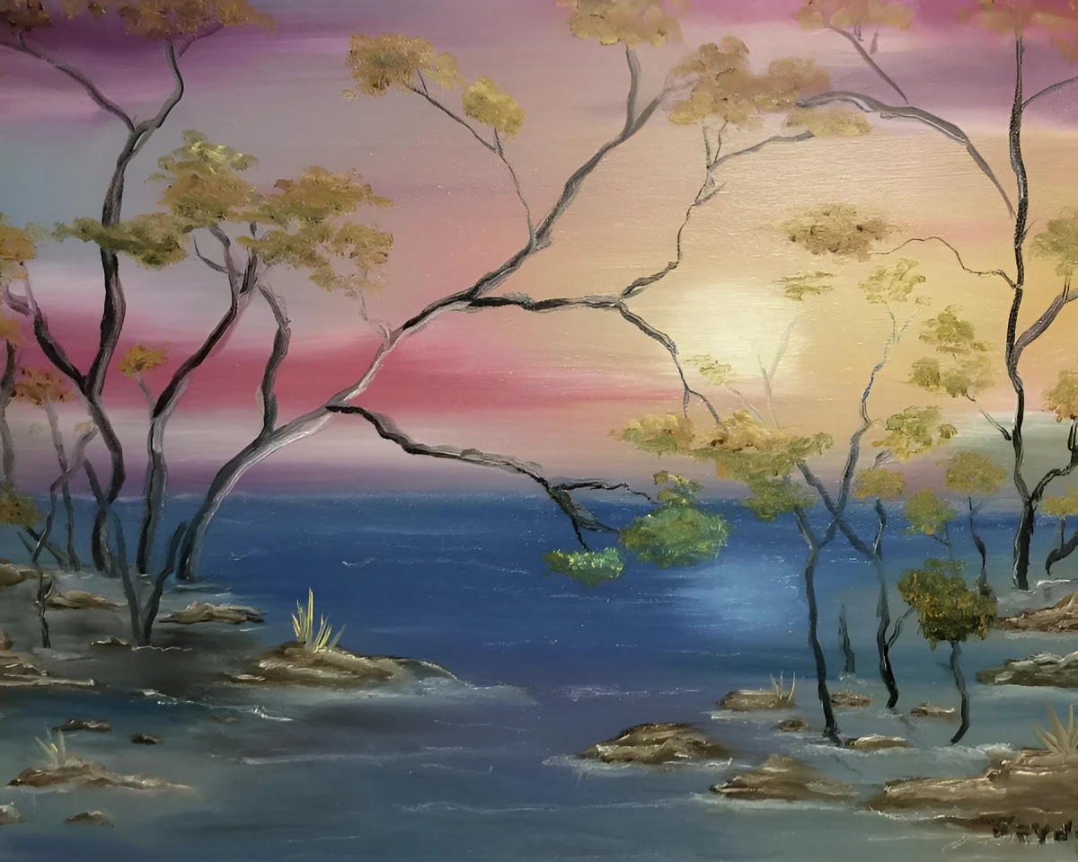 Beauty and Peace Surrounds, Painting - Oil On Canvas by Dora Ybarra