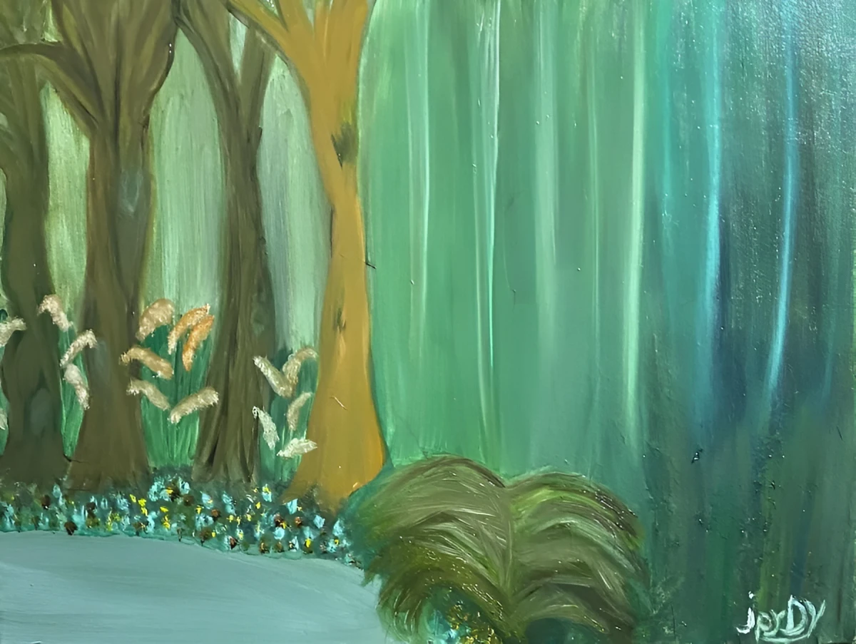 Beauty at The Pond, Painting - Oil On Canvas by Dora Ybarra
