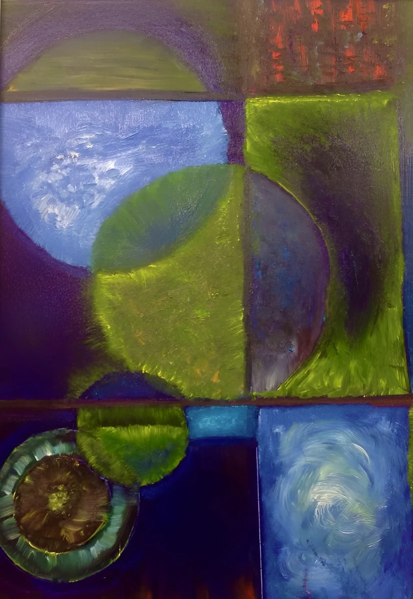 Blended Stains of Earth, Painting - Oil On Canvas by Dora Ybarra