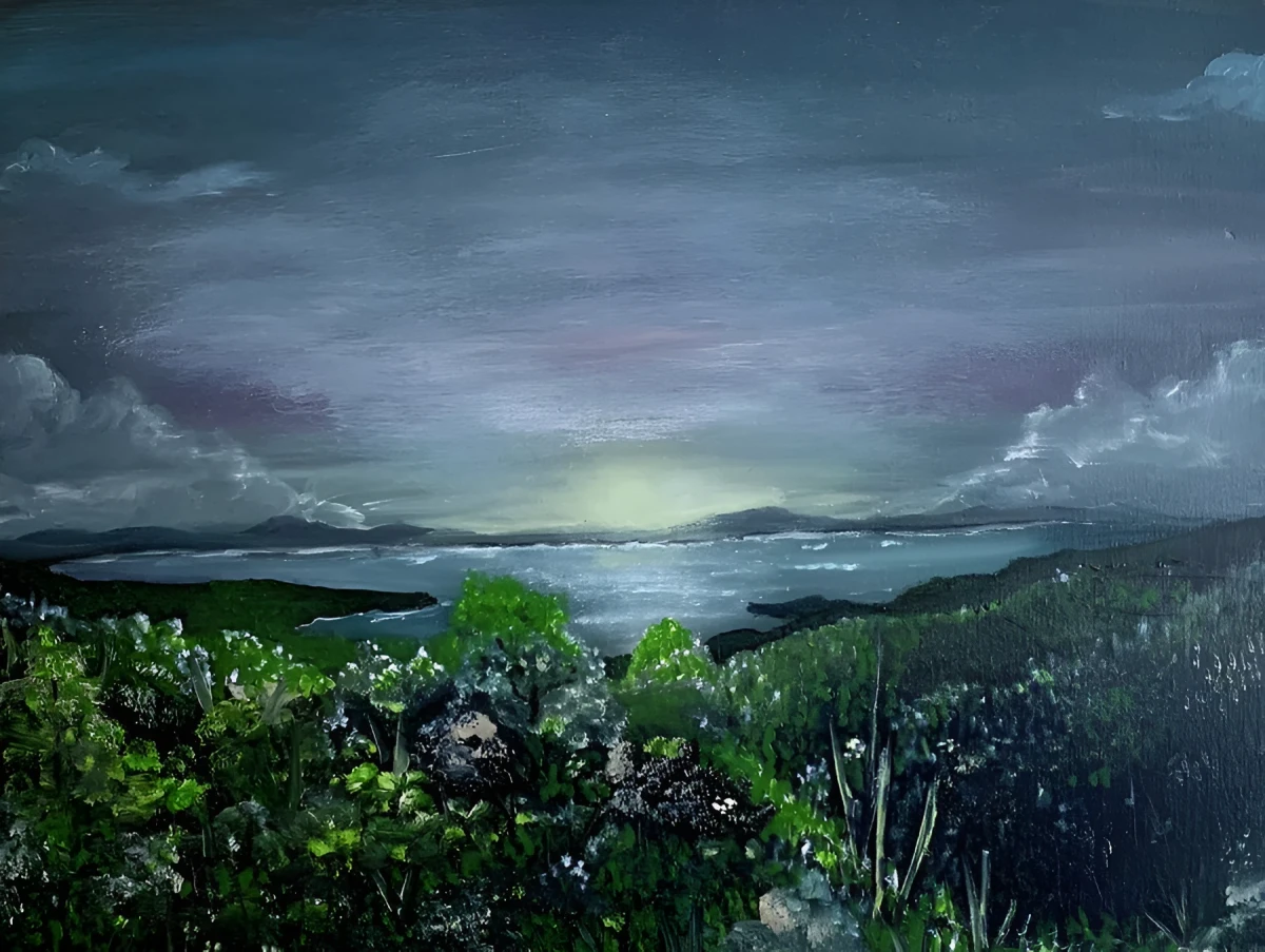Blue Heaven, Painting - Oil On Canvas by Dora Ybarra