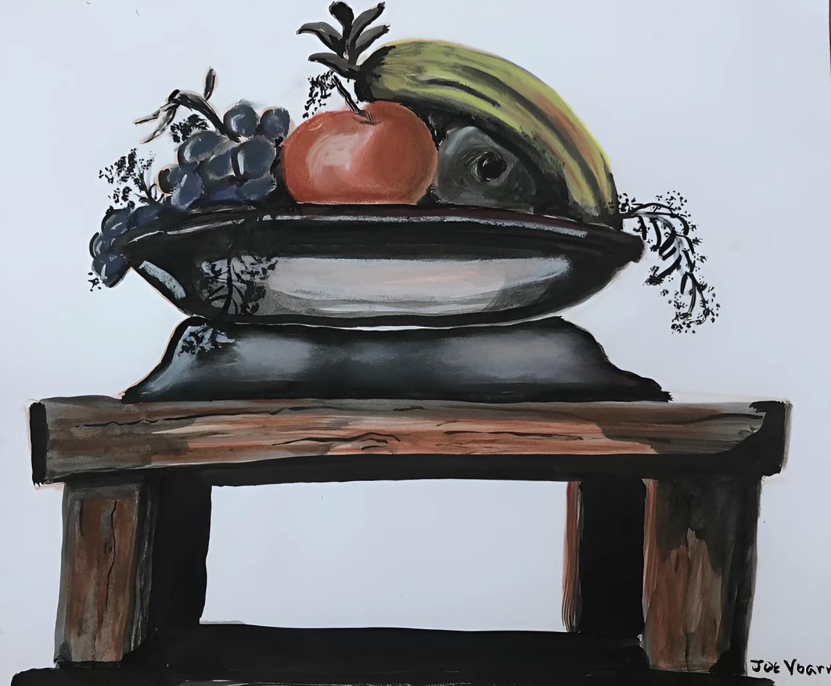 Bowl of Fruit, Pastel - Pastel And Indian Ink by Dora Ybarra