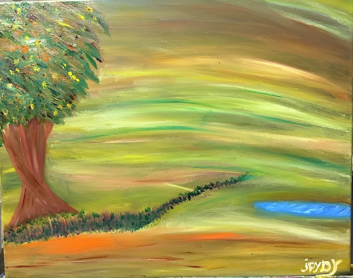 Carefree Country, Painting - Oil On Canvas by Dora Ybarra