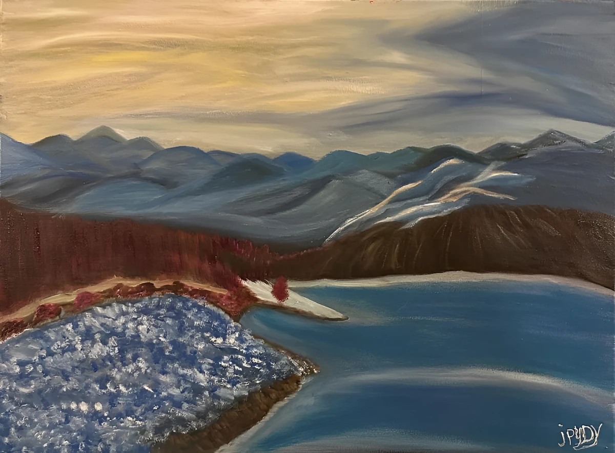 Colorado At Nightfall, Painting - Oil On Canvas by Dora Ybarra