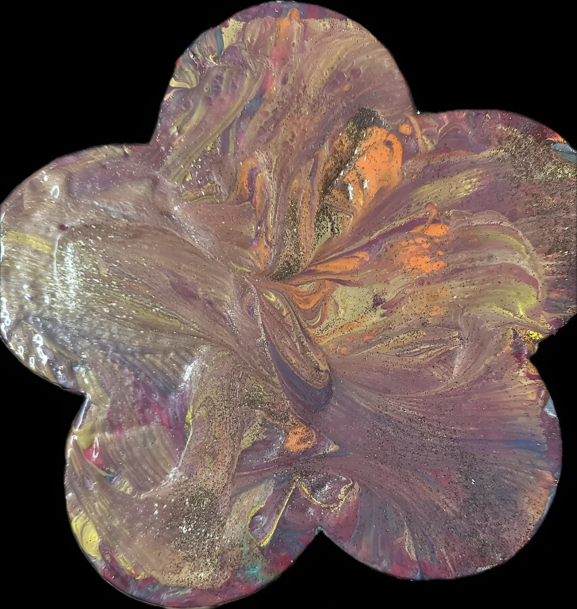 Elegant Flower, Painting - Acrylic On Wood by Dora Ybarra