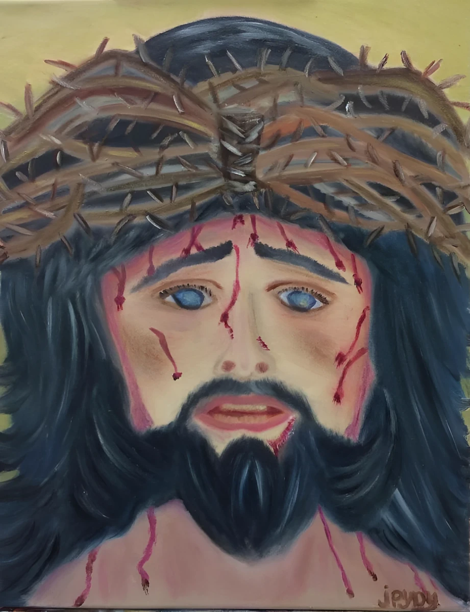 Faith and Suffering, Painting - Oil On Canvas by Dora Ybarra