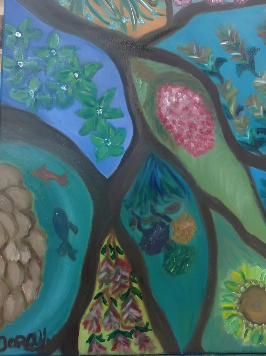 Fantasy Paths of Nature, Painting - Oil On Canvas by Dora Ybarra