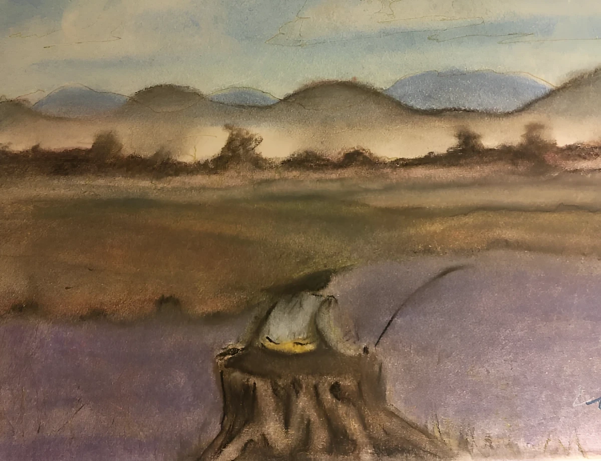 Fishing Alone, Drawing - Colored Pencils by Dora Ybarra