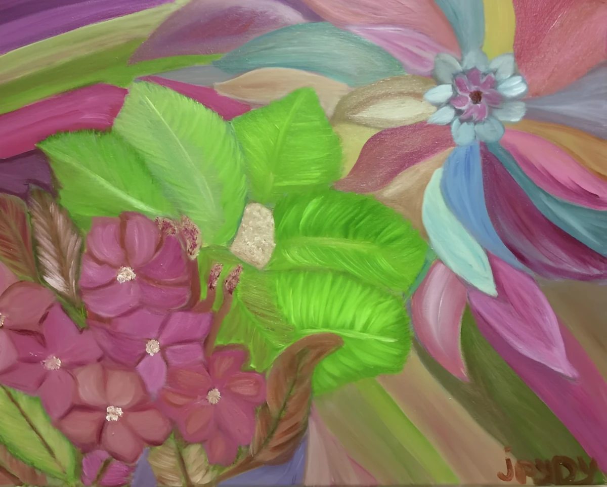Flowers of Color and Joy, Painting - Oil On Canvas by Dora Ybarra