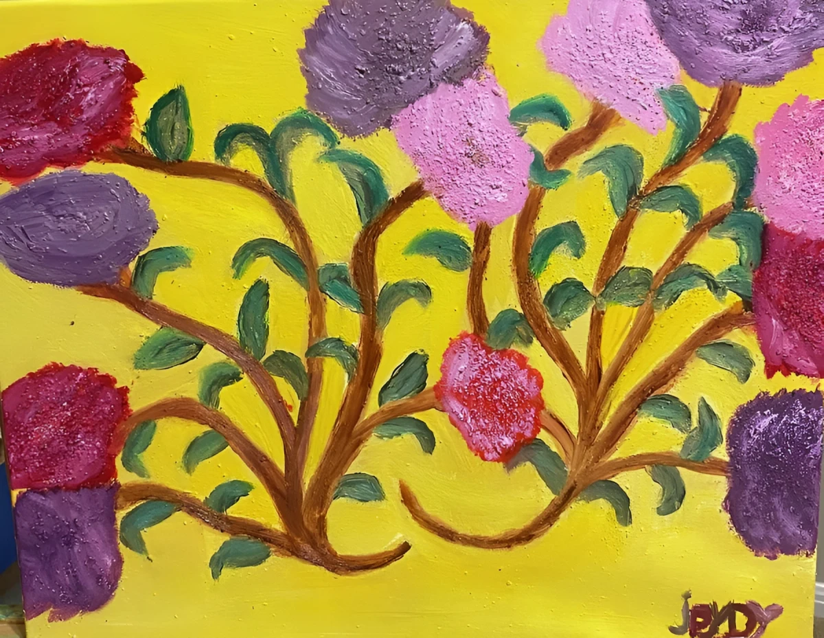 Flowers of Friendship Flores de Amistad, Painting - Oil And Acrylic by Dora Ybarra