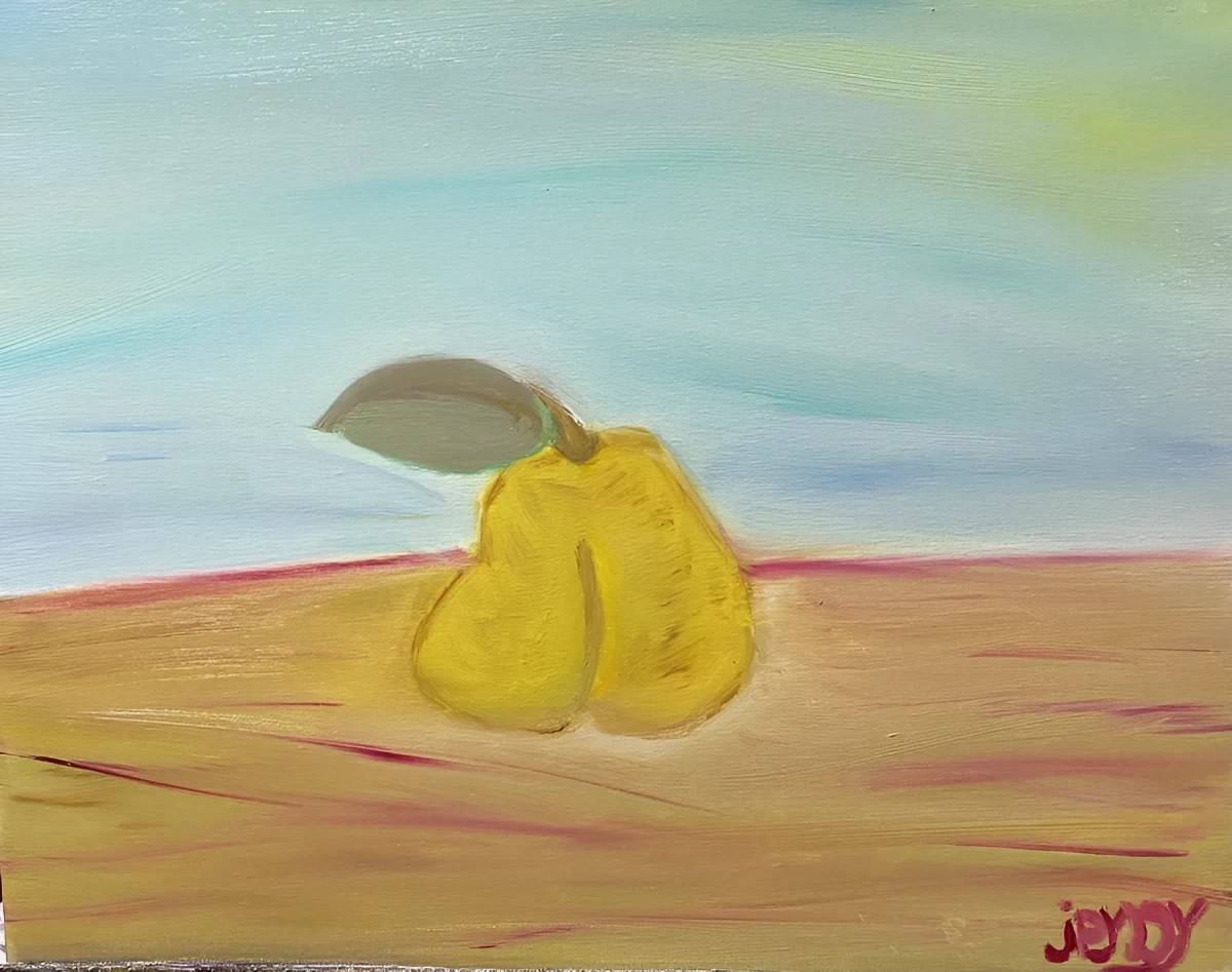Freedom Pear, Painting - Oil On Canvas by Dora Ybarra