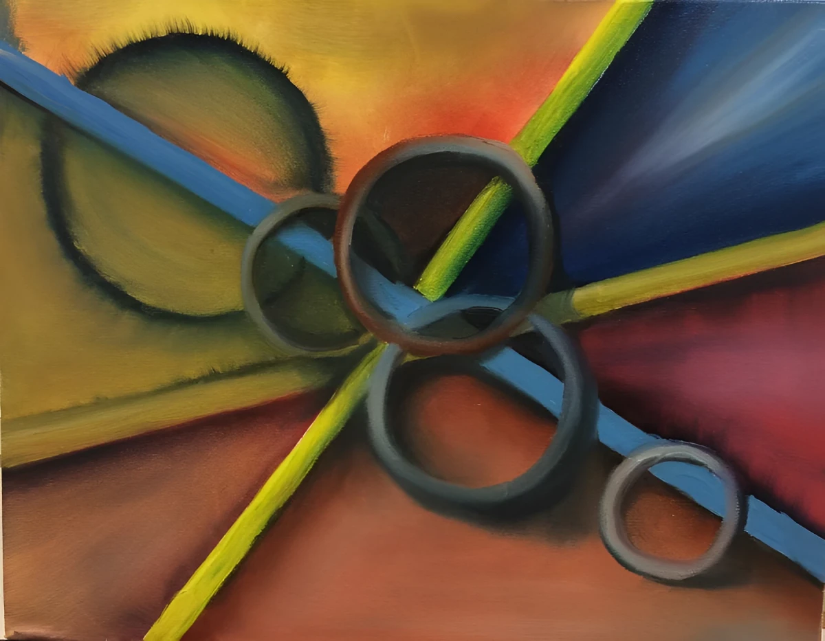 Going in Circles, Painting - Oil On Canvas by Dora Ybarra