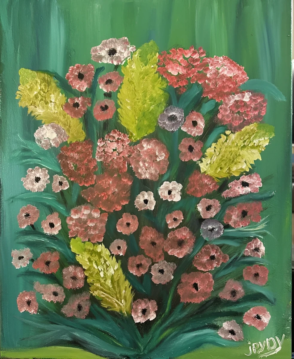 Heavenly Flowers, Painting - Oil On Canvas by Dora Ybarra