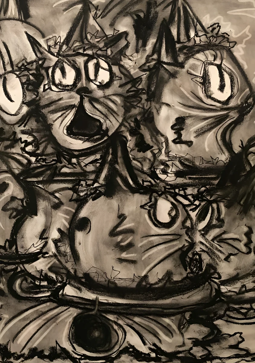 I Am Scared, Drawing - Chalk by Dora Ybarra