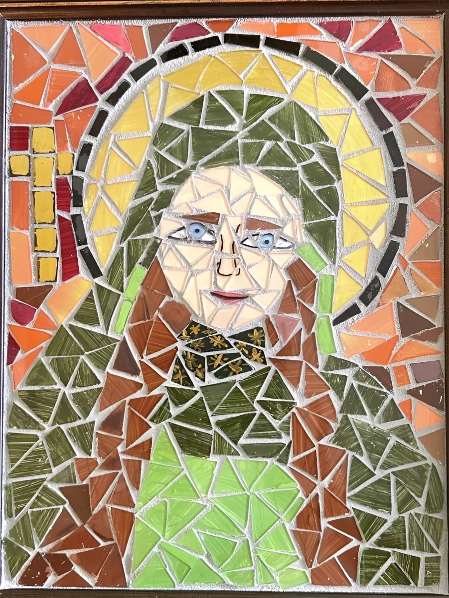 Immaculate Mary Immaculada Maria, Glass Art - Mosaic by Dora Ybarra