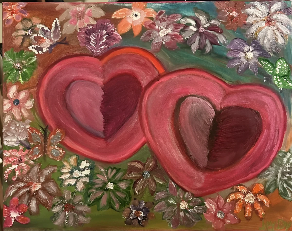 Love is Amazing, Painting - Oil On Canvas by Dora Ybarra