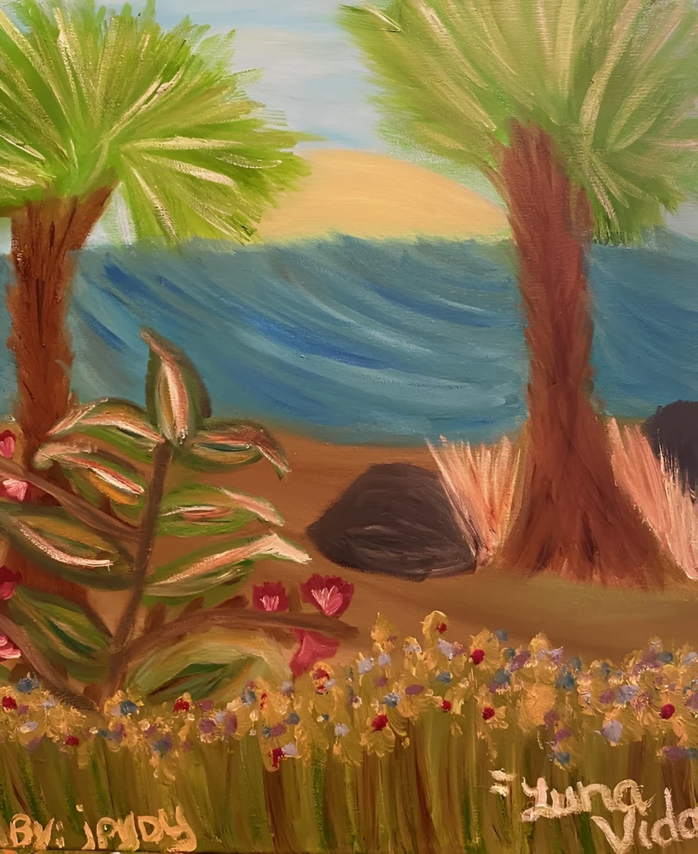 Luna Vida, Painting - Oil On Canvas by Dora Ybarra