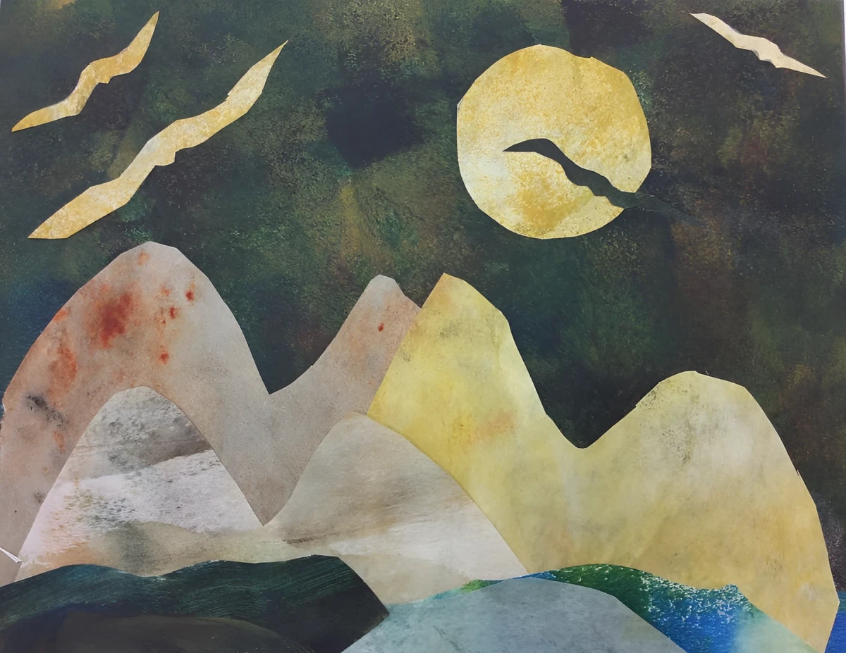Night Beauty, Mixed Media - Collage by Dora Ybarra