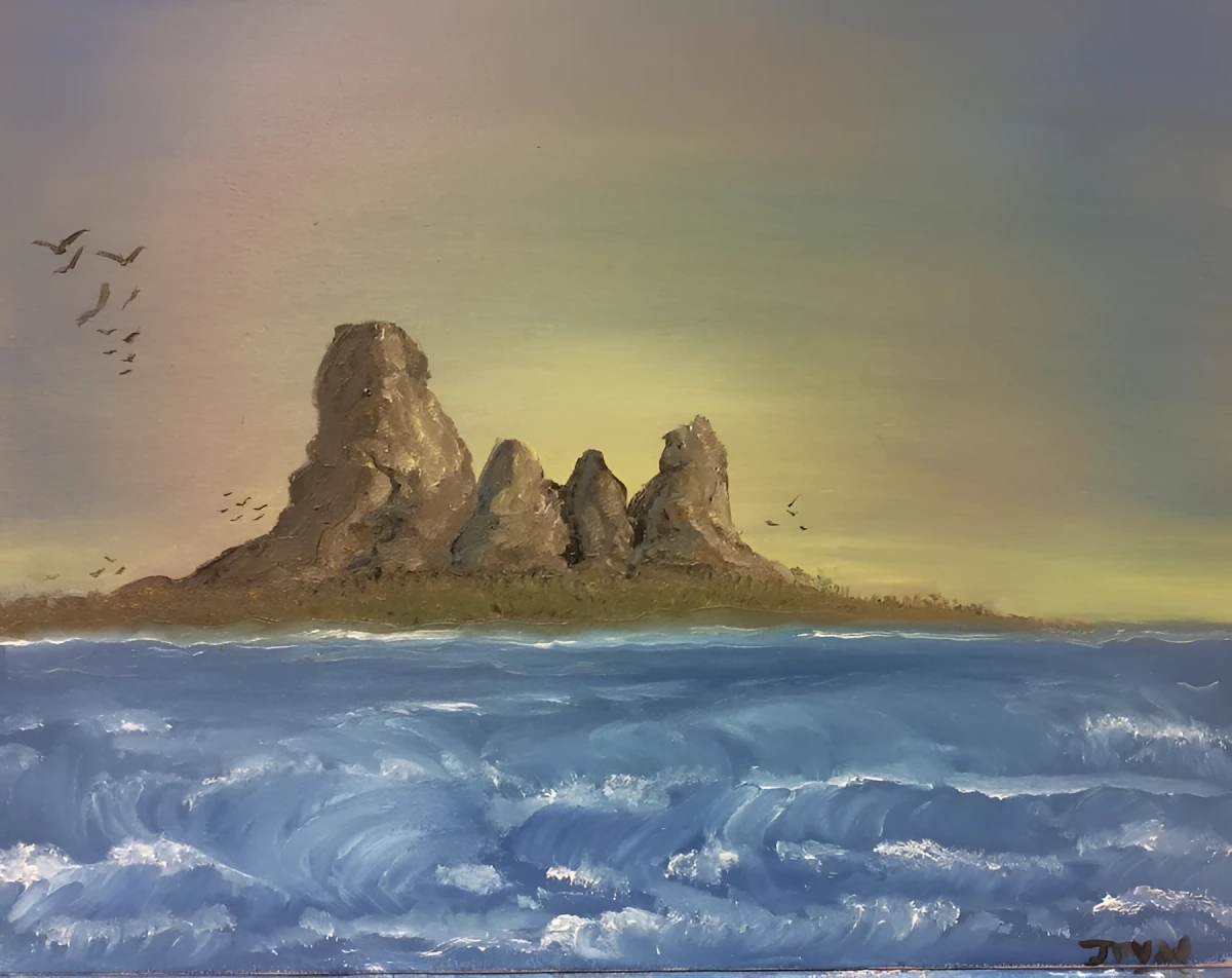 Ocean Peace, Painting - Oil On Canvas by Dora Ybarra