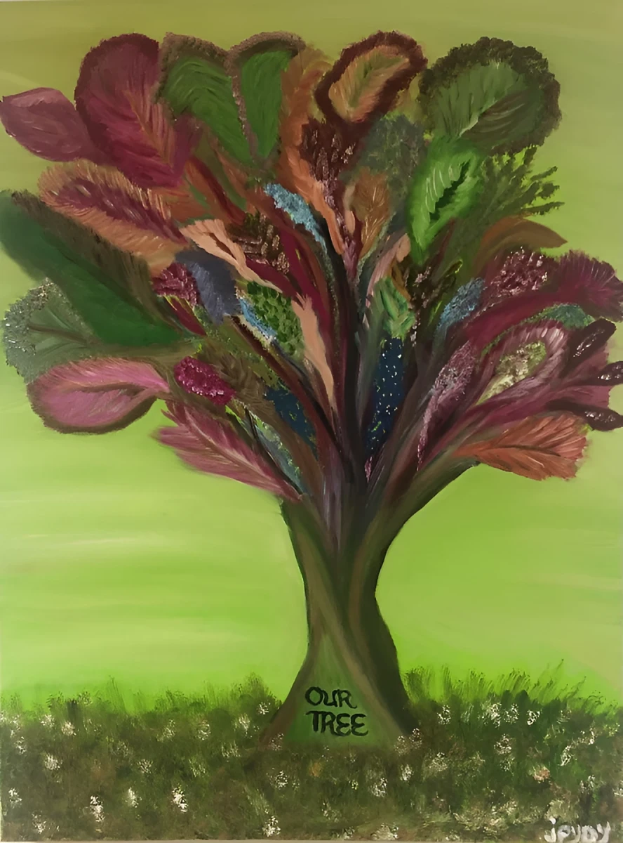 Our Tree, Painting - Oil On Canvas by Dora Ybarra
