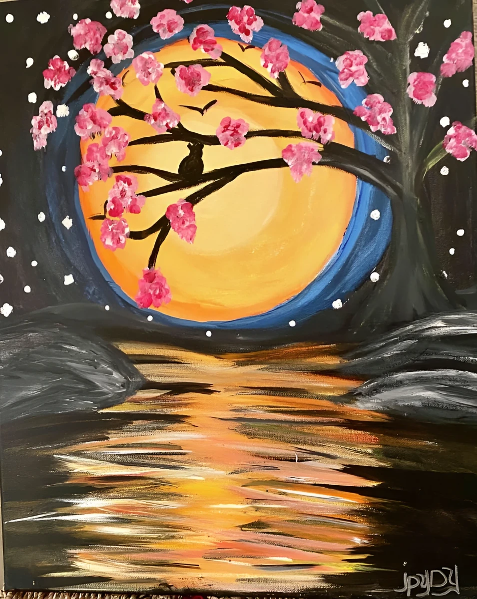 Owl In The Glow of Night, Painting - Acrylic On Canvas by Dora Ybarra
