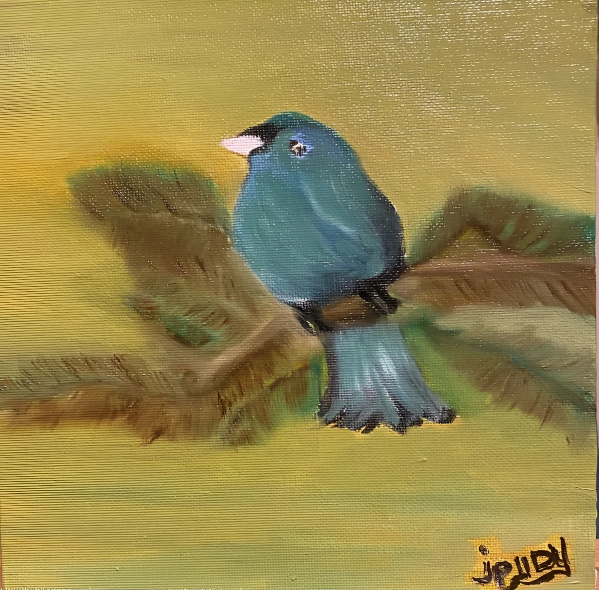 Pajarito De Amor, Painting - Acrylic And Watercolor by Dora Ybarra