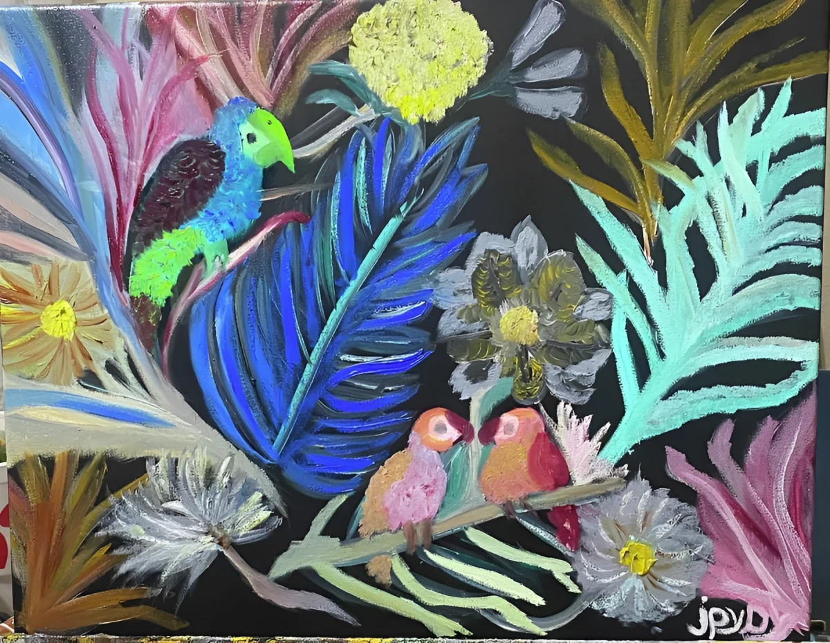 Paradise of Colors, Painting - Oil On Canvas by Dora Ybarra