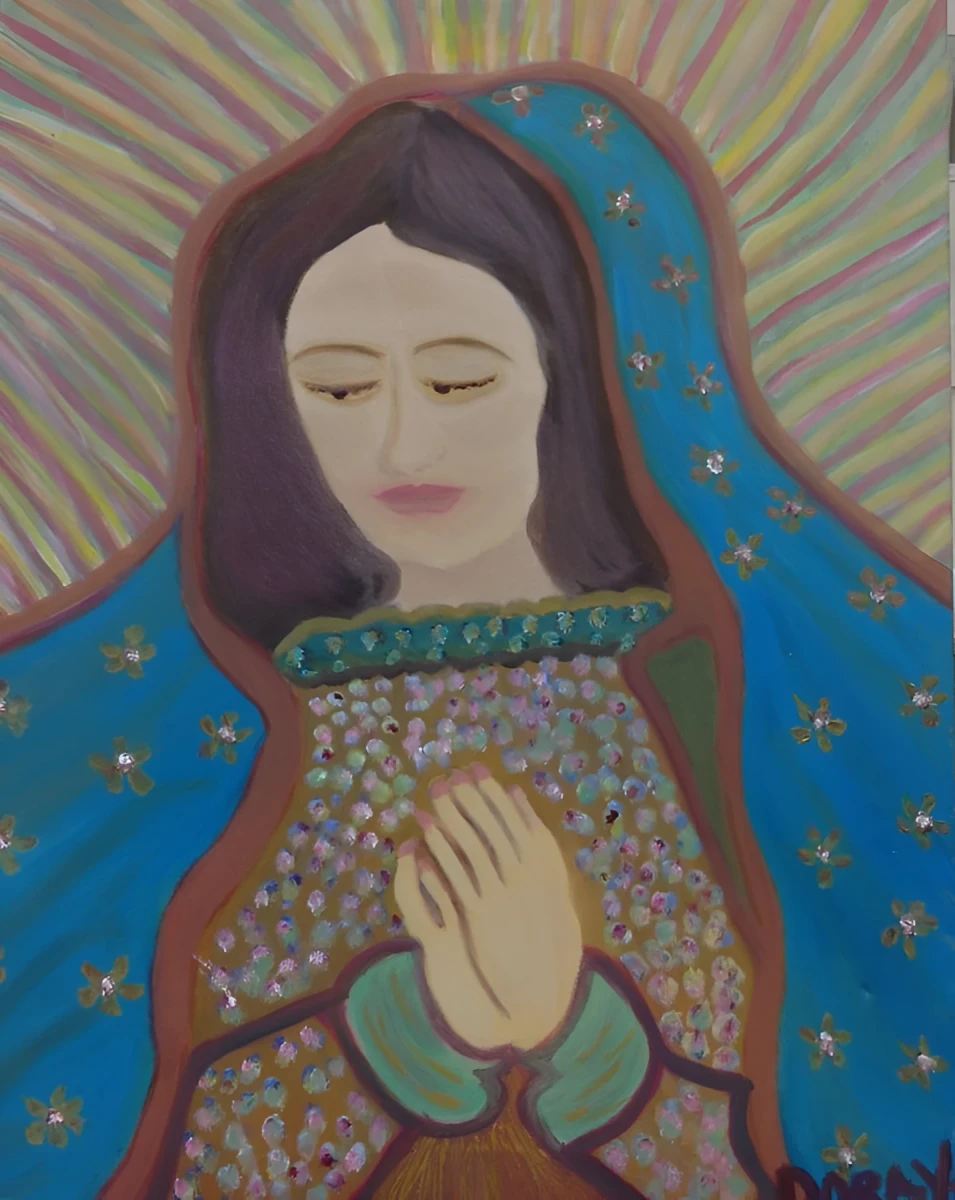 Prayer Faith and Strength, Painting - Oil On Canvas by Dora Ybarra