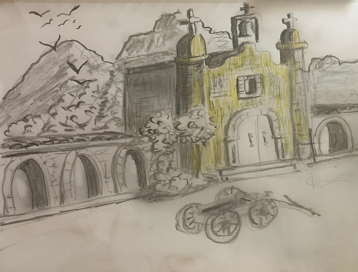 Remember History and Alamo, Drawing - Colored Pencils by Dora Ybarra
