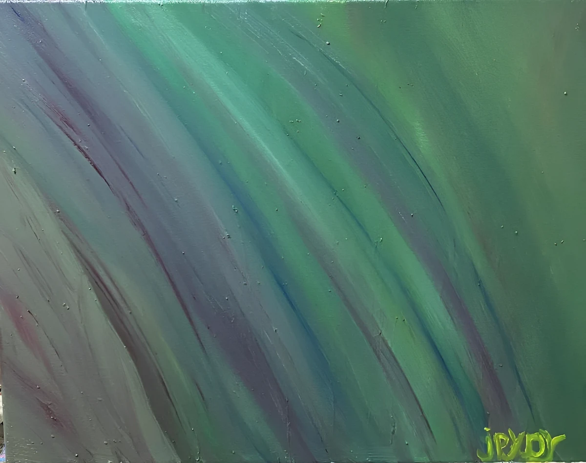 Rings of Saturn Lights, Painting - Oil On Canvas by Dora Ybarra