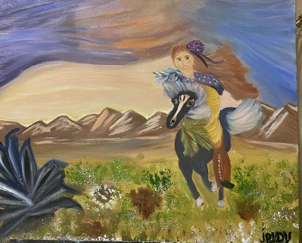 Stormy Ride, Painting - Oil On Canvas by Dora Ybarra