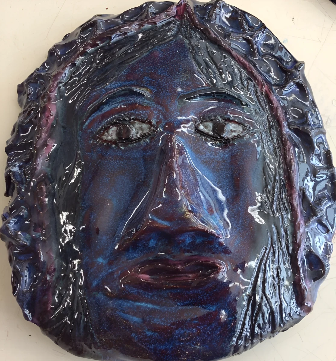 Survivor Blue Dark Beauty, Sculpture - Sculpture by Dora Ybarra