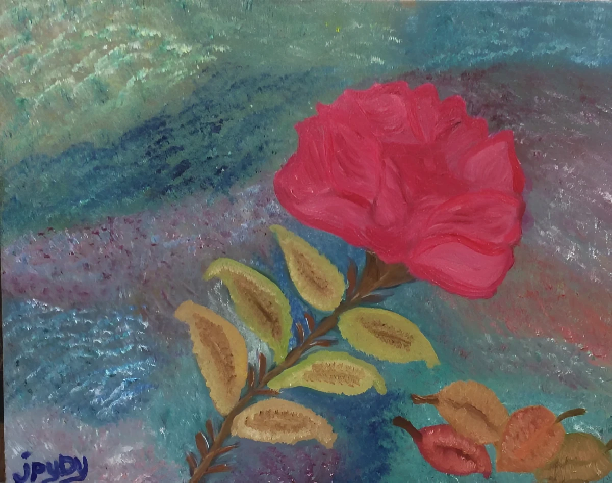 The Beauty of A Rose, Painting - Oil On Canvas by Dora Ybarra