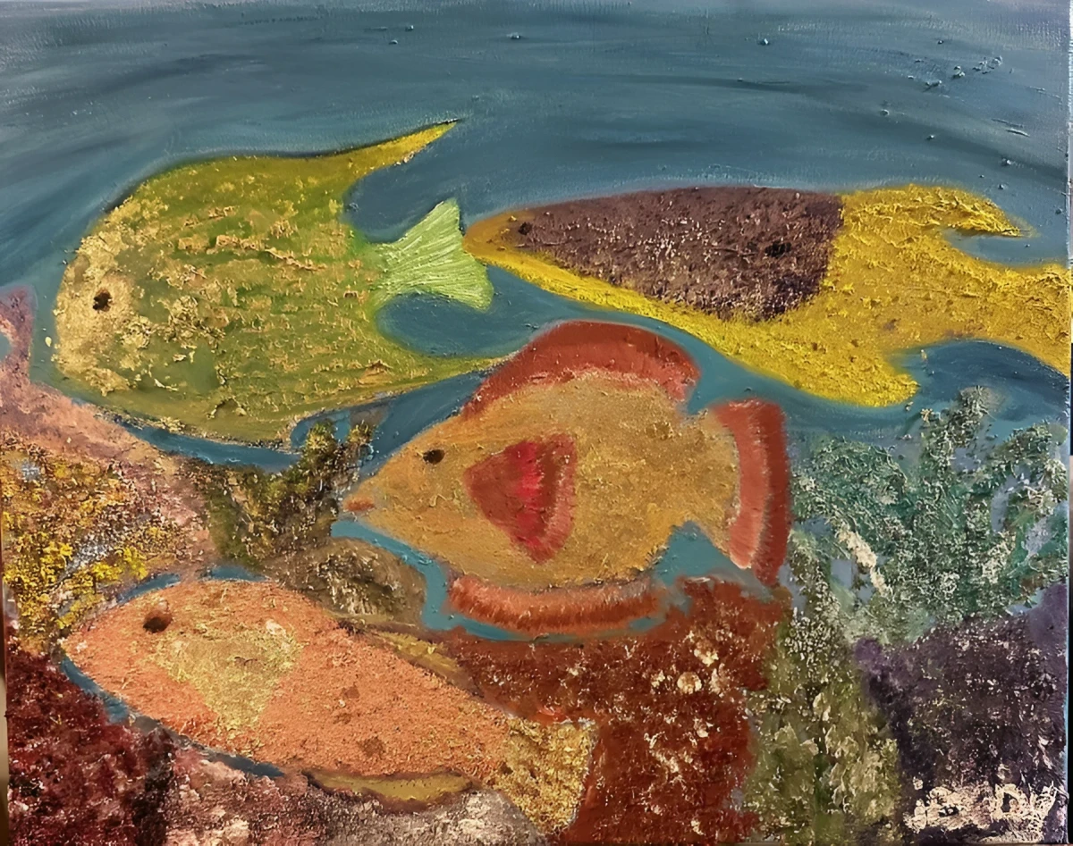 The Beauty of Ocean Life, Painting - Oil On Canvas by Dora Ybarra