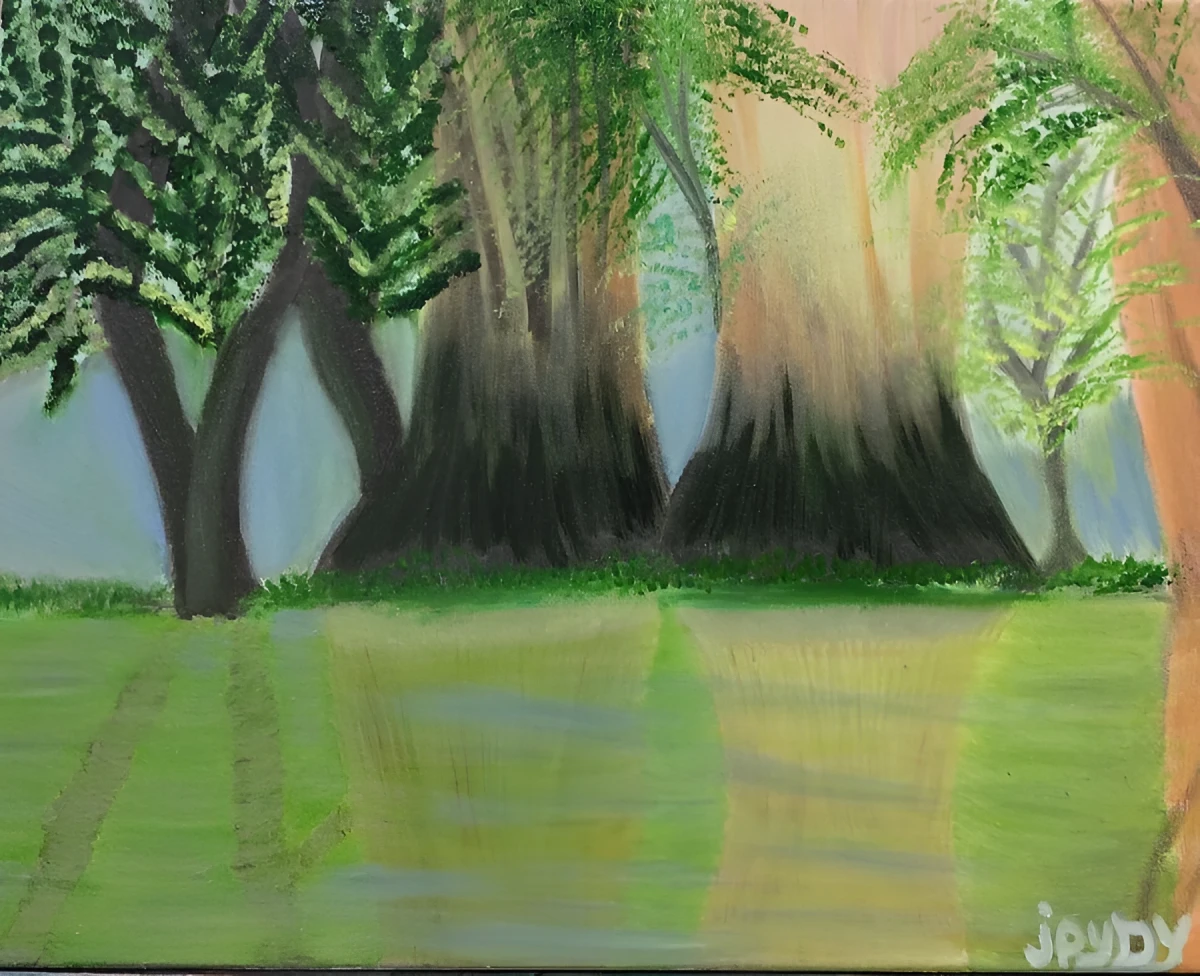 Water Reflections of Nature, Painting - Oil On Canvas by Dora Ybarra