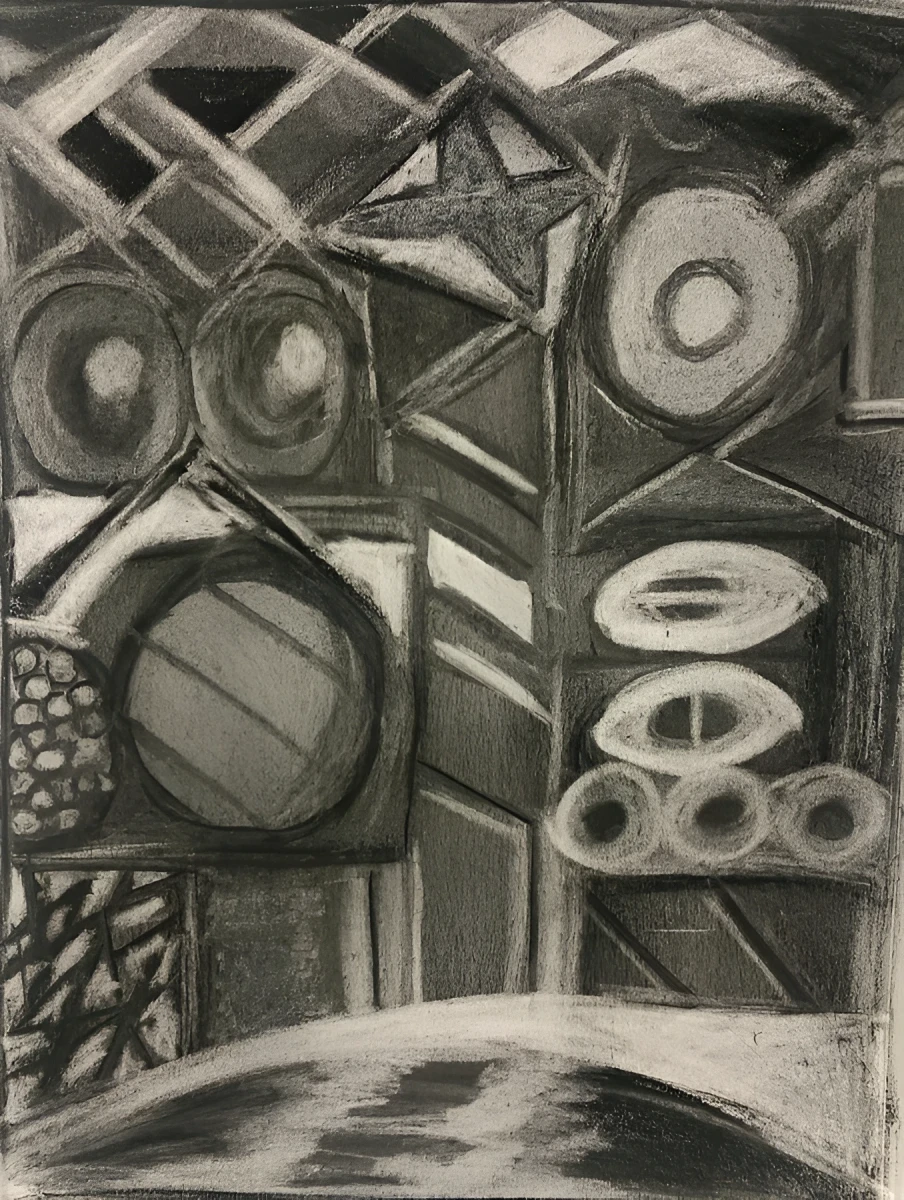 Where is it??, Drawing - Chalk Eraser Pencil by Dora Ybarra