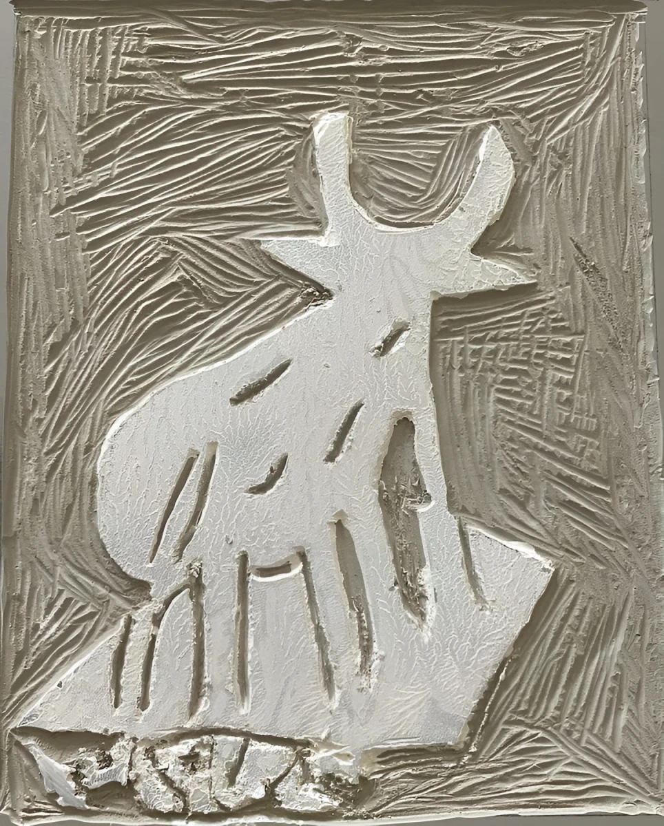 Where? Is Where?, Relief - Lino Plate Carving by Dora Ybarra