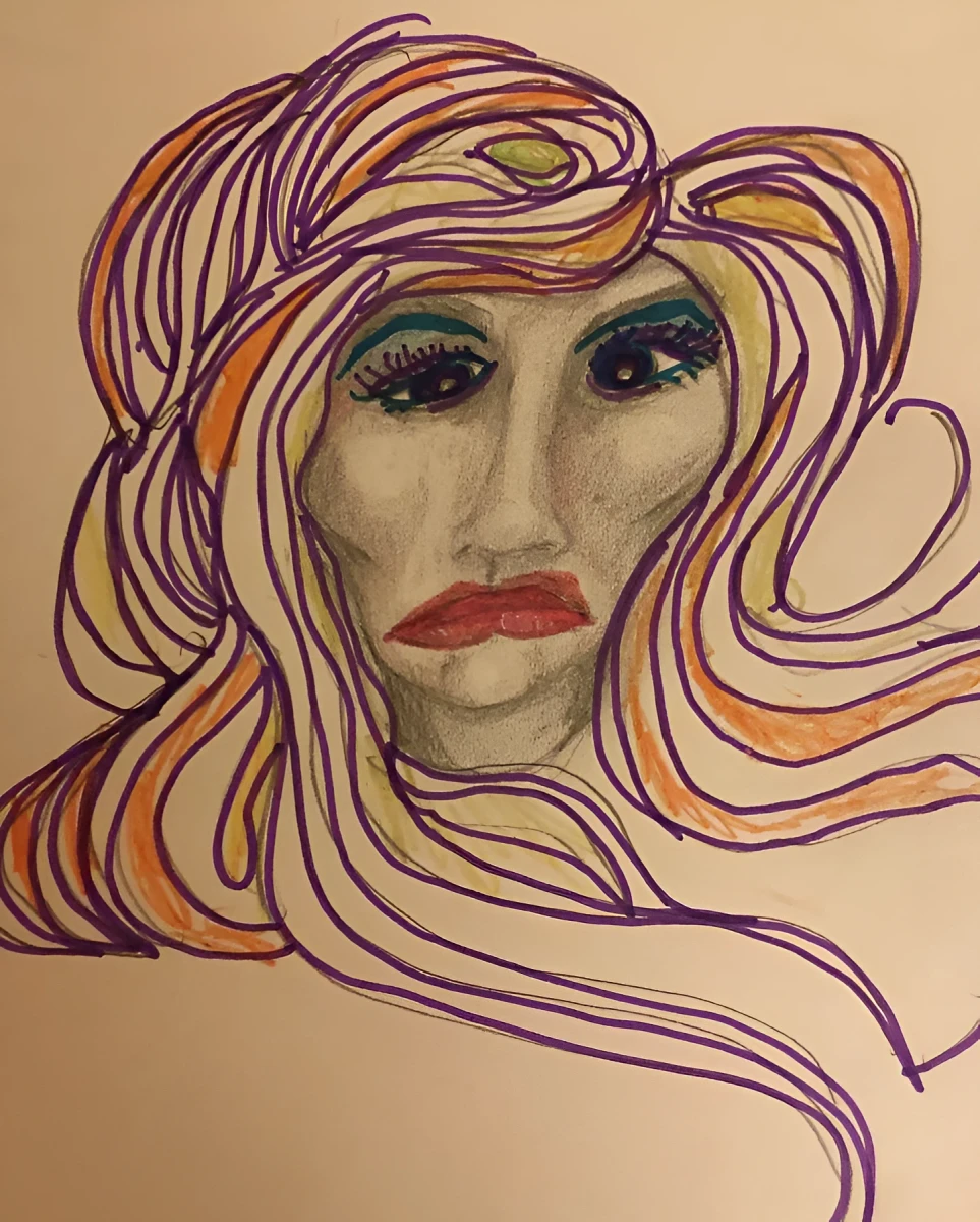 WOW.. Pretty Girl, Drawing - Colored Pencils by Dora Ybarra